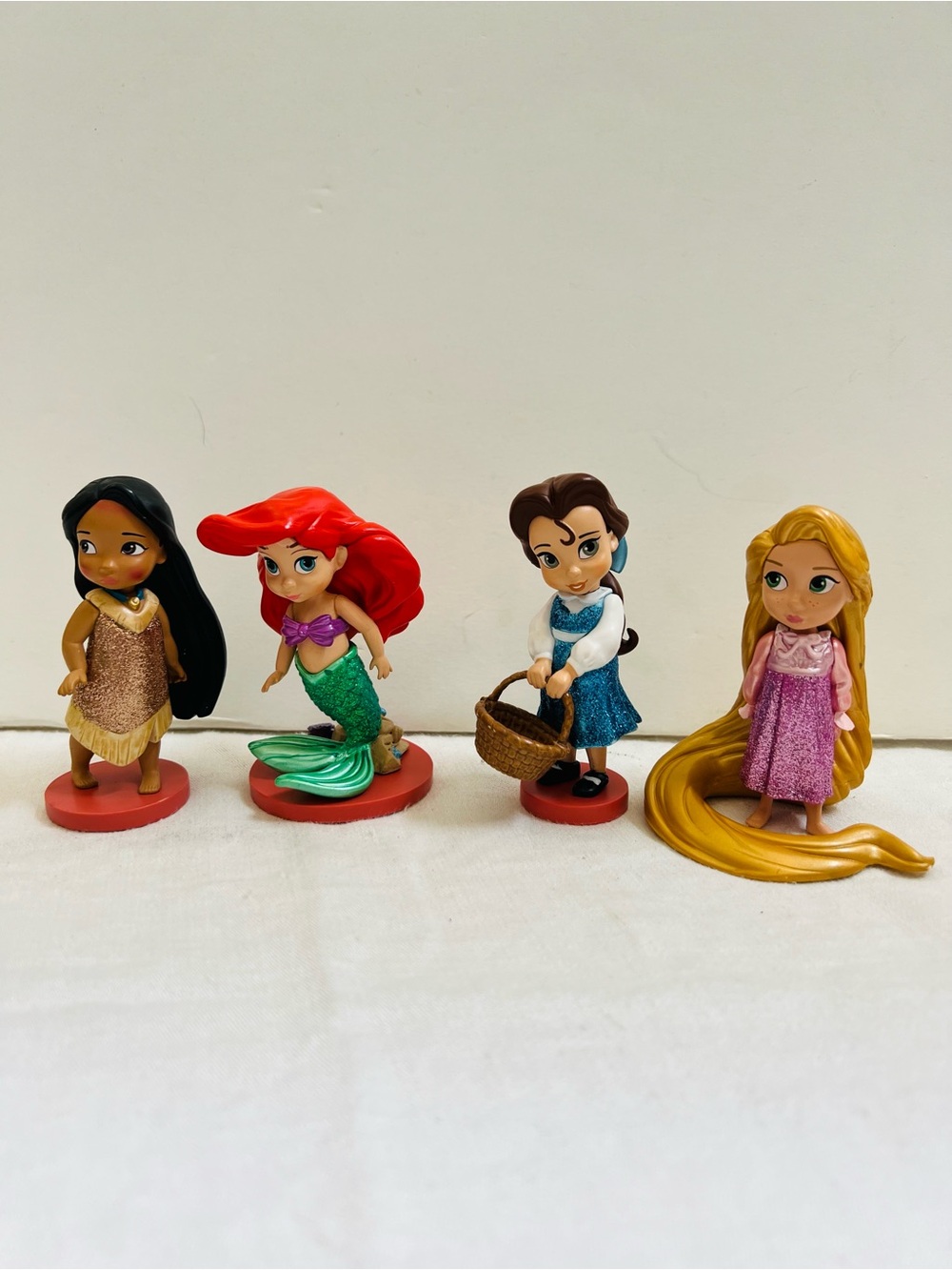 Disney Collection Princess Mini Dolls Set of 4 Belle Pocahontas Ariel Rapunzel